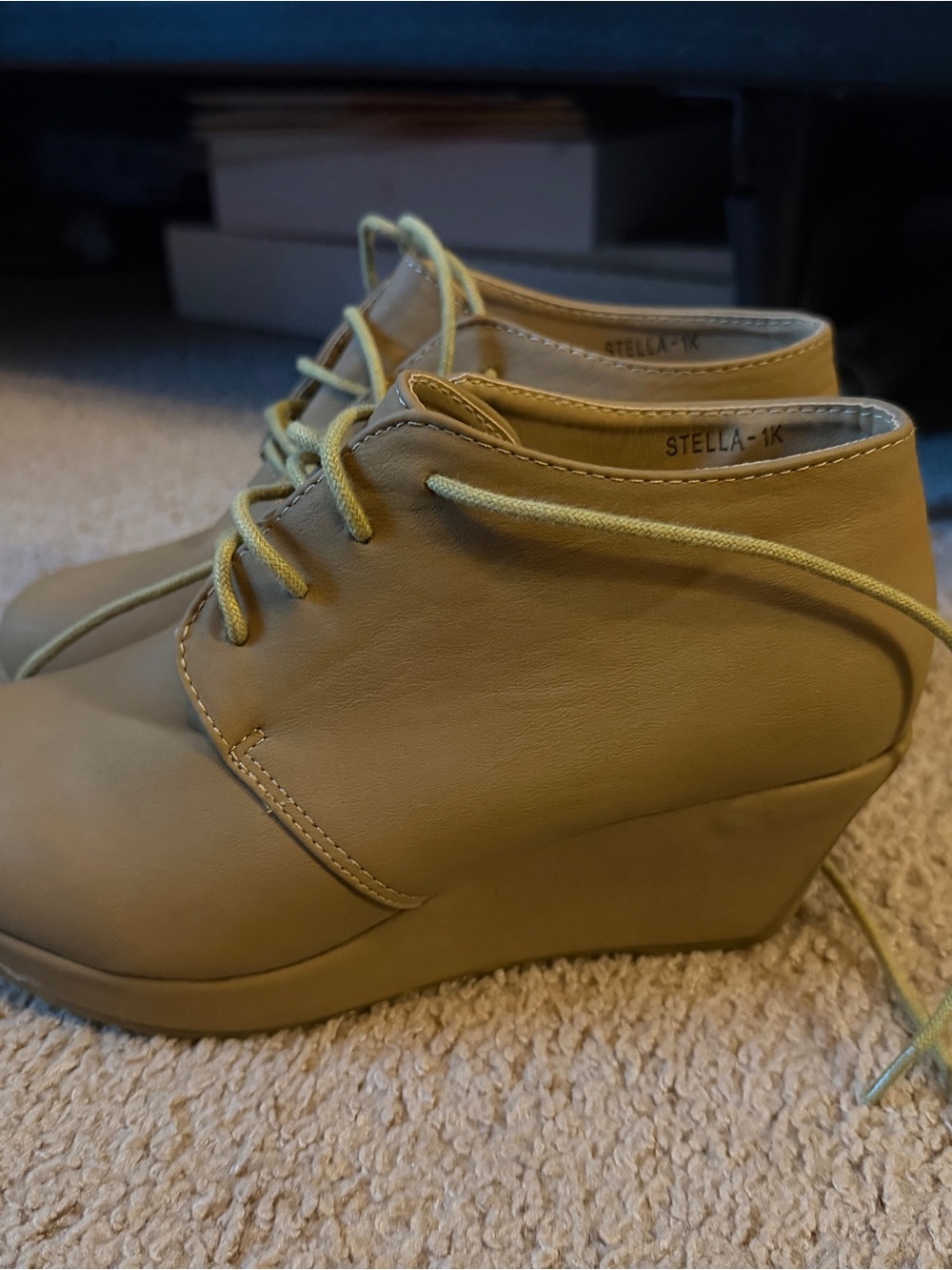 Lace-Up Wedge Booties
